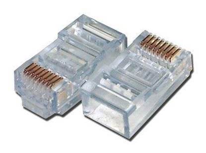 Picture of Cat. 5e UTP modular plug for solid round cable, RJ45, 8P8C, gold plating 50 µ